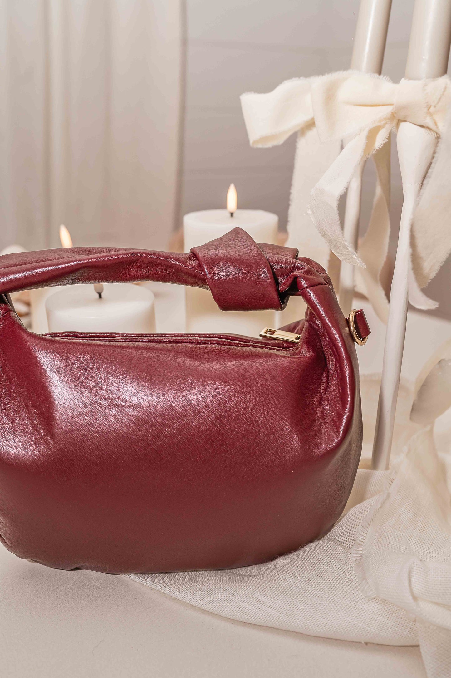 Sac Nella - bordeaux en cuir