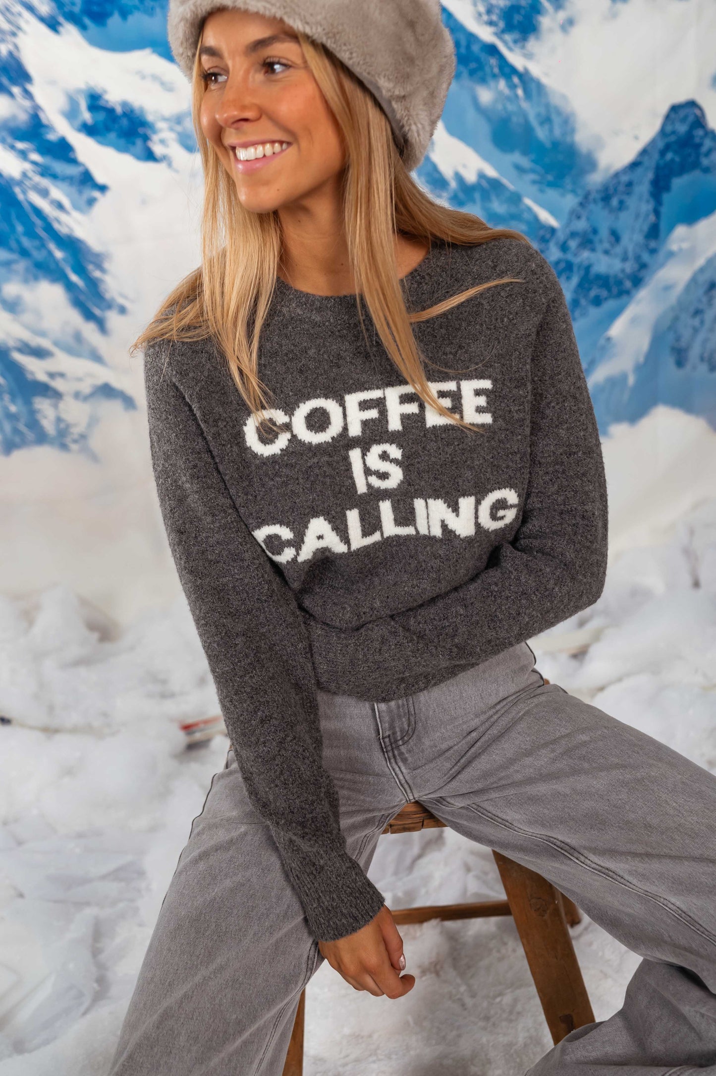 Pull Coffee - gris